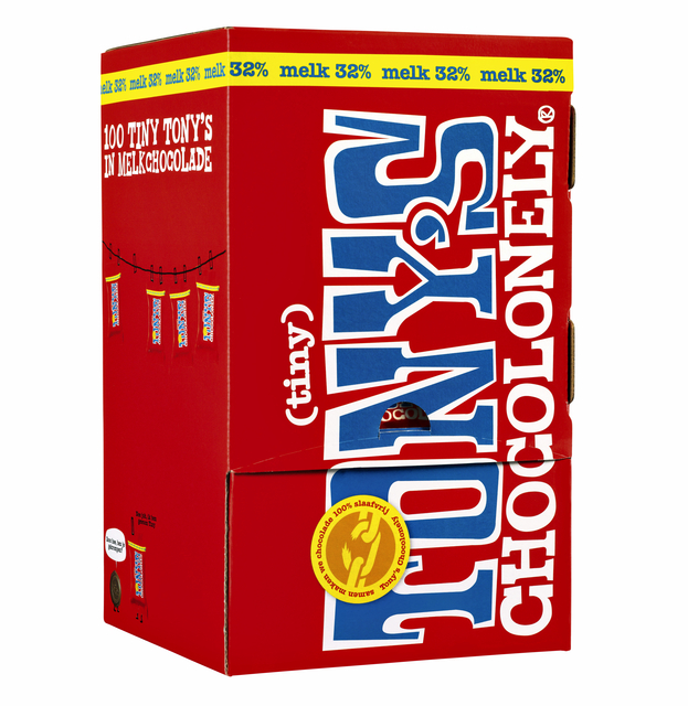 Chocolade Tony's Chocolonely tiny melk doos 100 st