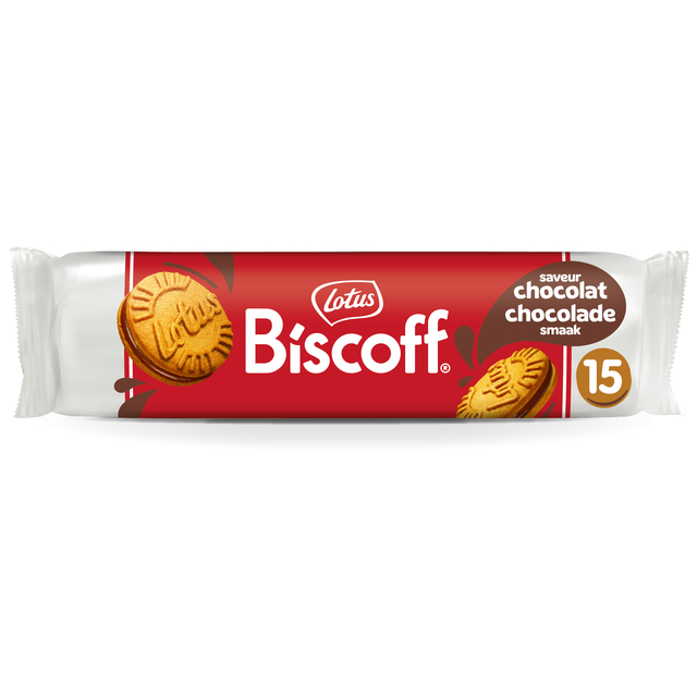 Koekjes Lotus Biscoff speculoos sandwich melkchocolade 15 stuks Koekjes Lotus Biscoff speculoos sandwich melkchocolade 15 stuks