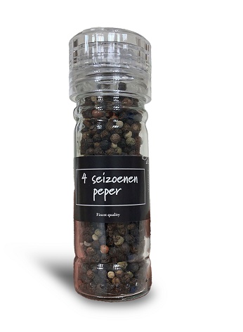 Pepermolen Pepe Quattro Stagioni 50gr zwart label 9 stuks Pepermolen Pepe Quattro Stagioni 50gr zwart label 9 stuks