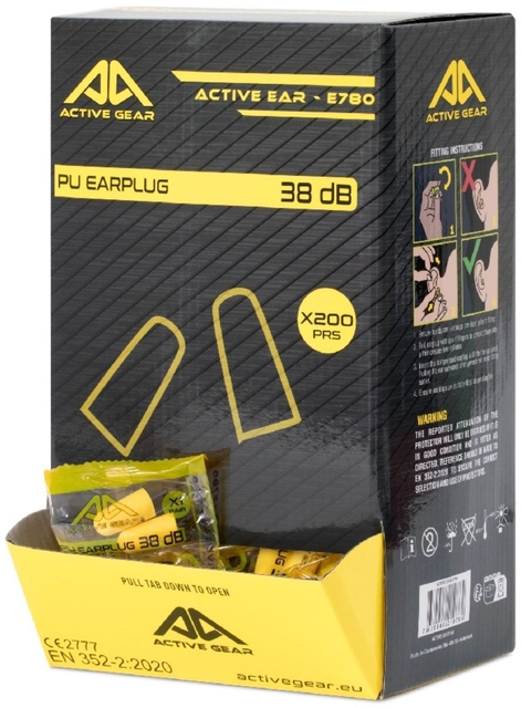 koptelefoons, in-ear, PU-earplug, 38 dB, 200 prs